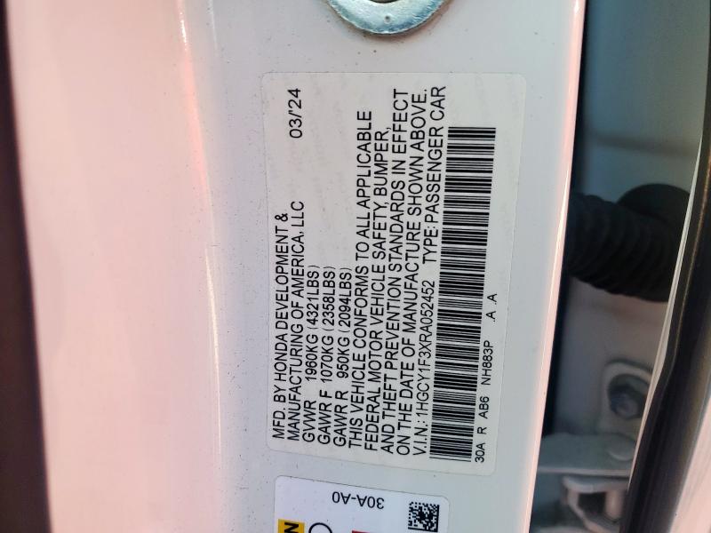 2024 HONDA ACCORD EX #3292424556