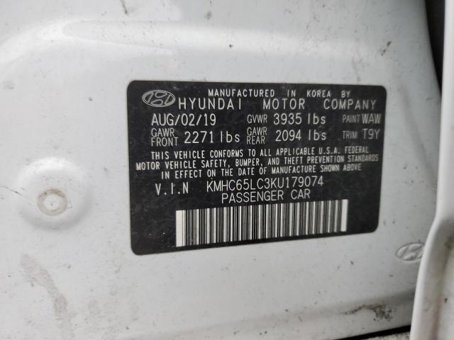 2019 HYUNDAI IONIQ BLUE #3310438296