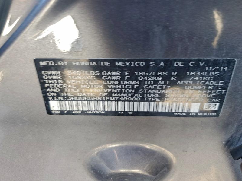 2015 HONDA FIT EX #3301731338