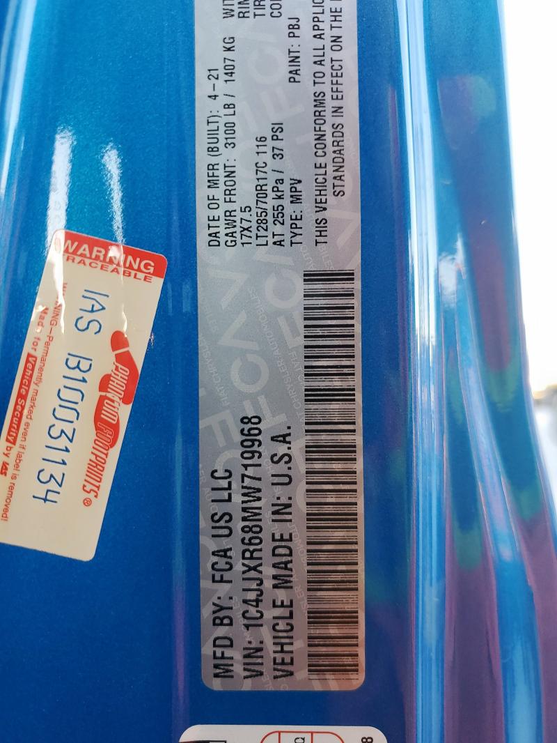 2021 JEEP WRANGLER U #3303939690