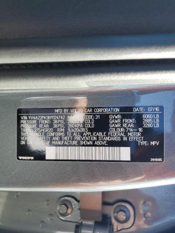 2017 VOLVO XC90 T6 - YV4A22PK9H1124742