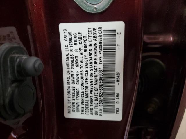 2013 HONDA CIVIC EX #3284680337