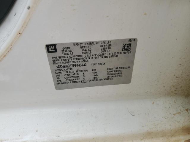 2015 CHEVROLET SILVERADO - 1GC4K0C87FF143742