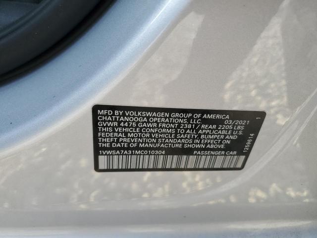 2021 VOLKSWAGEN PASSAT SE #3297056493