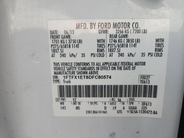 2013 FORD F150 SUPER - 1FTFX1ET8DFC80574