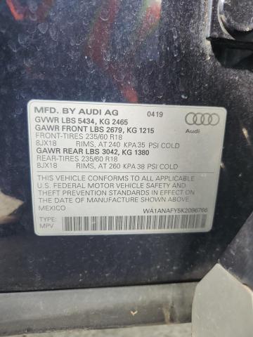 2019 AUDI Q5 PREMIUM - WA1ANAFY5K2096766