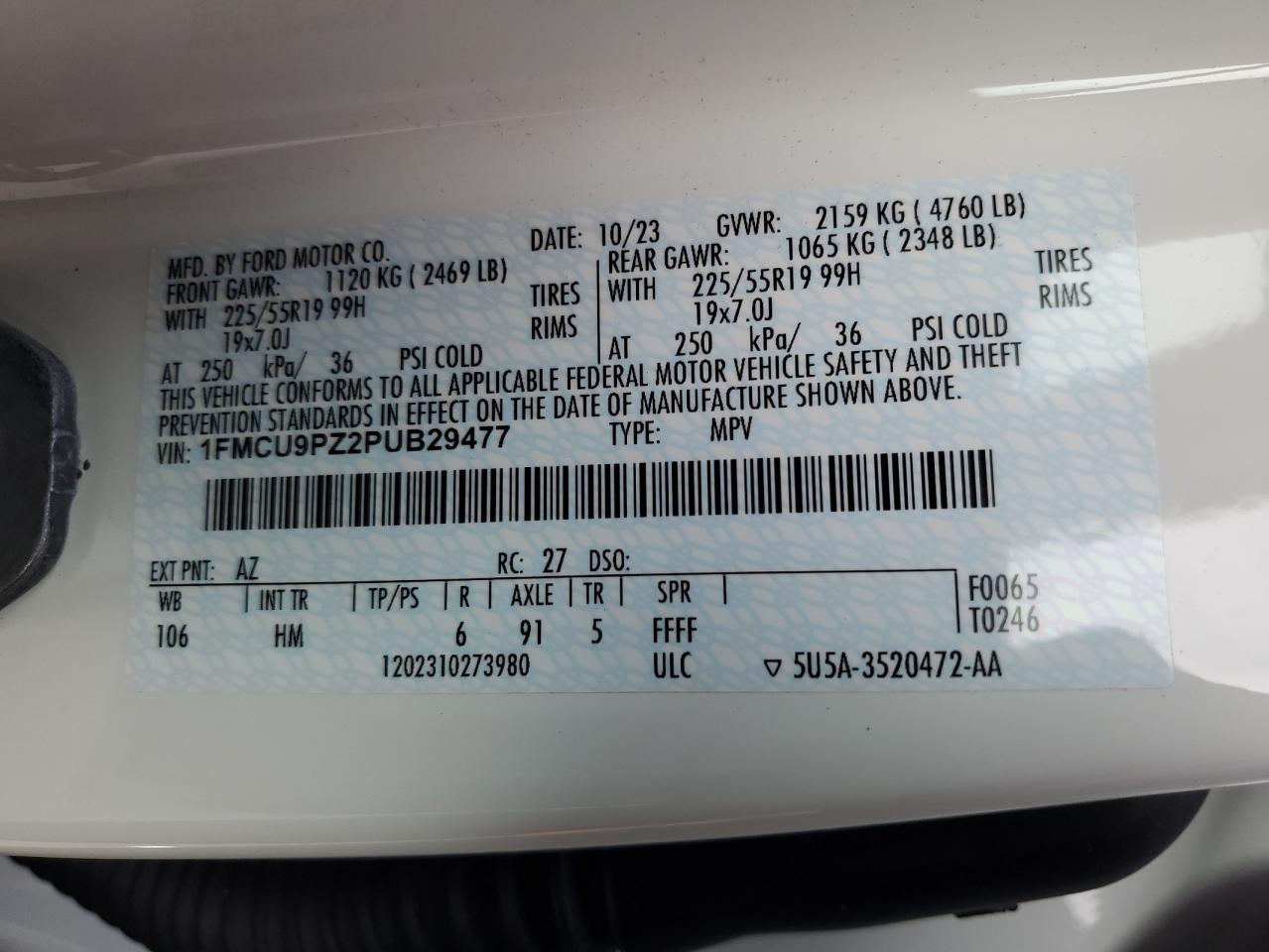 FORD ESCAPE ST LINE ELITE