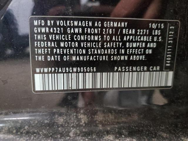 2016 VOLKSWAGEN E-GOLF SEL #3284708989