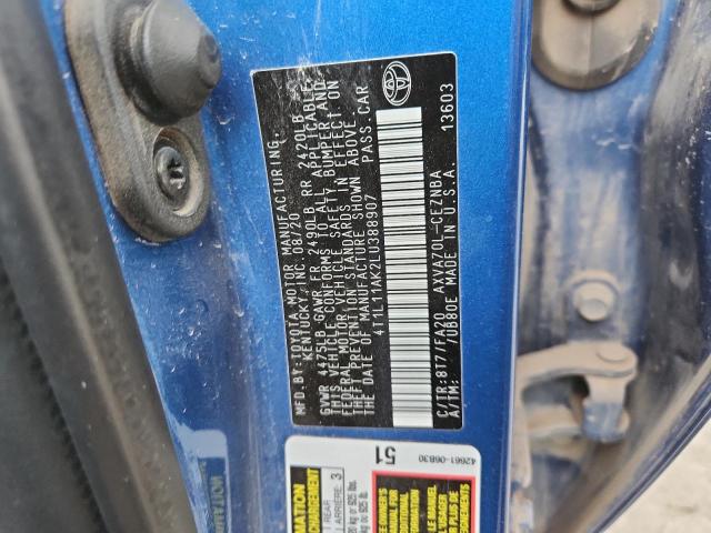 2020 TOYOTA CAMRY LE #3286694294