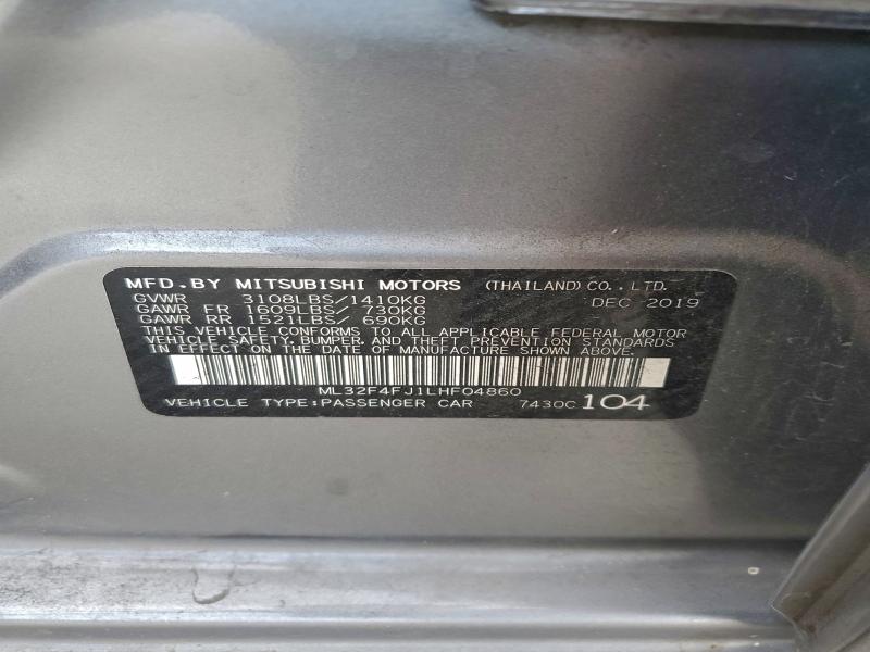 2020 MITSUBISHI MIRAGE G4 #3310343967