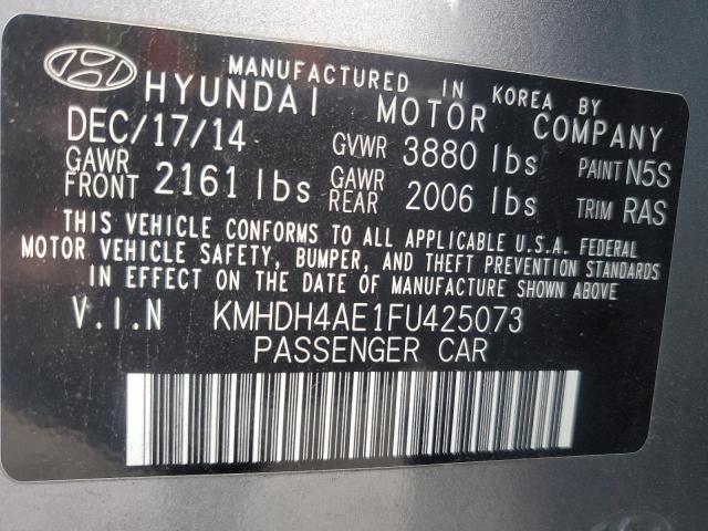 2015 HYUNDAI ELANTRA SE #3301847332