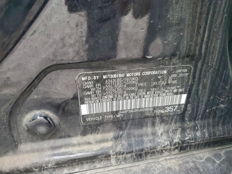 2019 MITSUBISHI OUTLANDER #3310321998