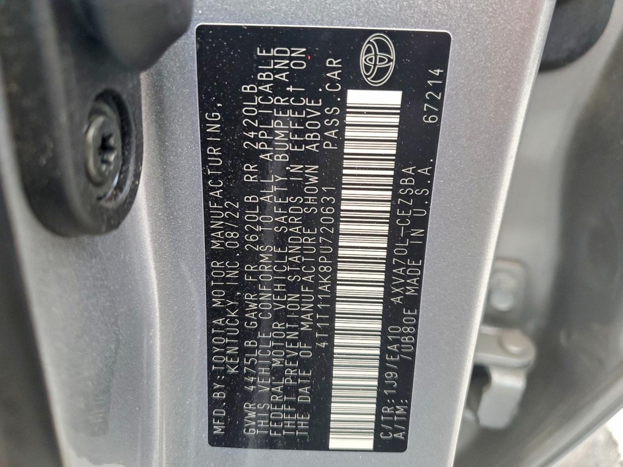 TOYOTA CAMRY SE NIGHT SHADE