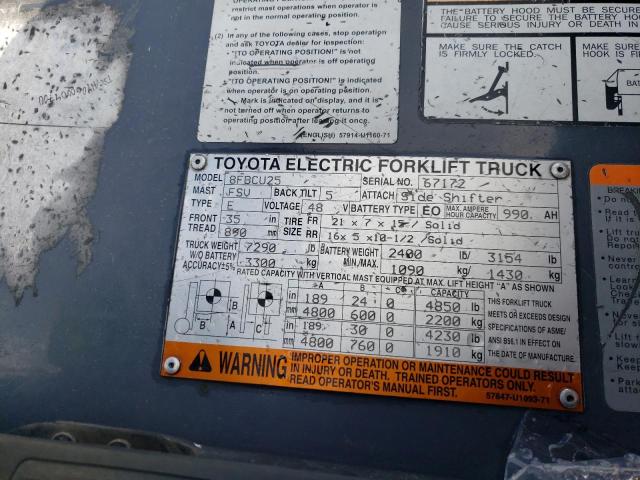 2014 TOYOTA FORK LIFT #3291504925