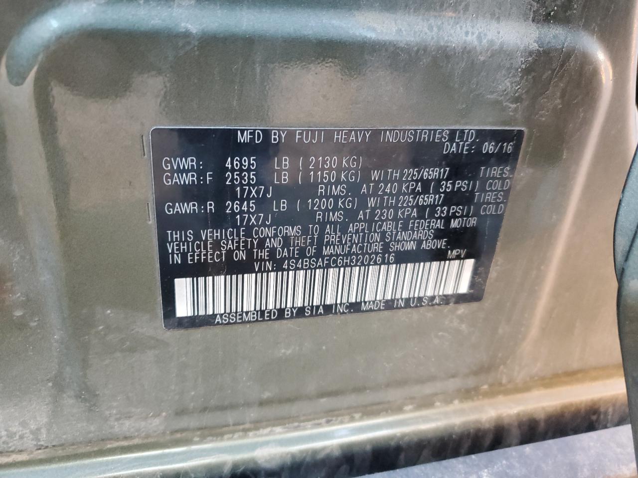 SUBARU OUTBACK 2.5I PREMIUM