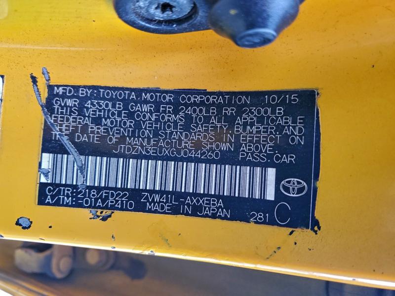 2016 TOYOTA PRIUS V #3305305311