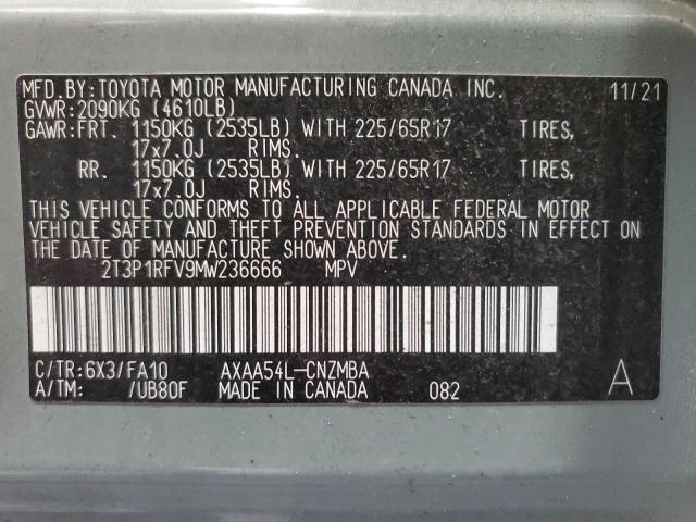 2021 TOYOTA RAV4 XLE #3290279261