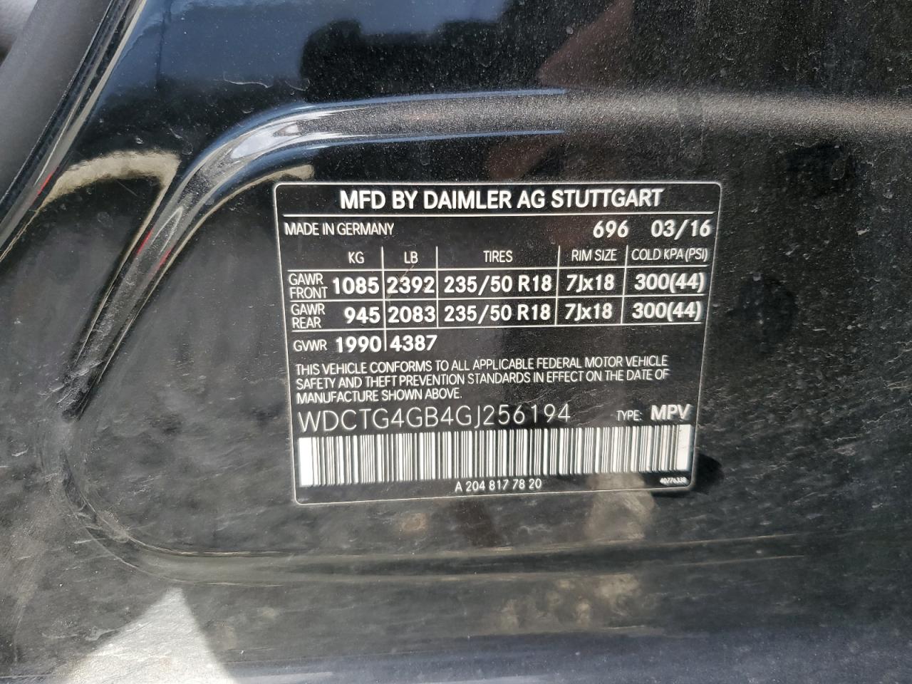 MERCEDES-BENZ GLA-CLASS 250 4MATIC