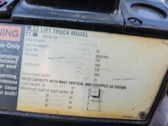 2009 HYSTER FORKLIFT #3284622321