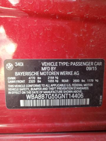 2016 BMW 340 XI WBA8B7G55GNT14406
