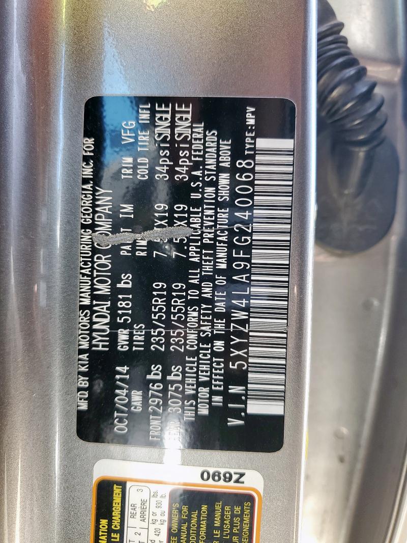 2015 HYUNDAI SANTA FE S - 5XYZW4LA9FG240068