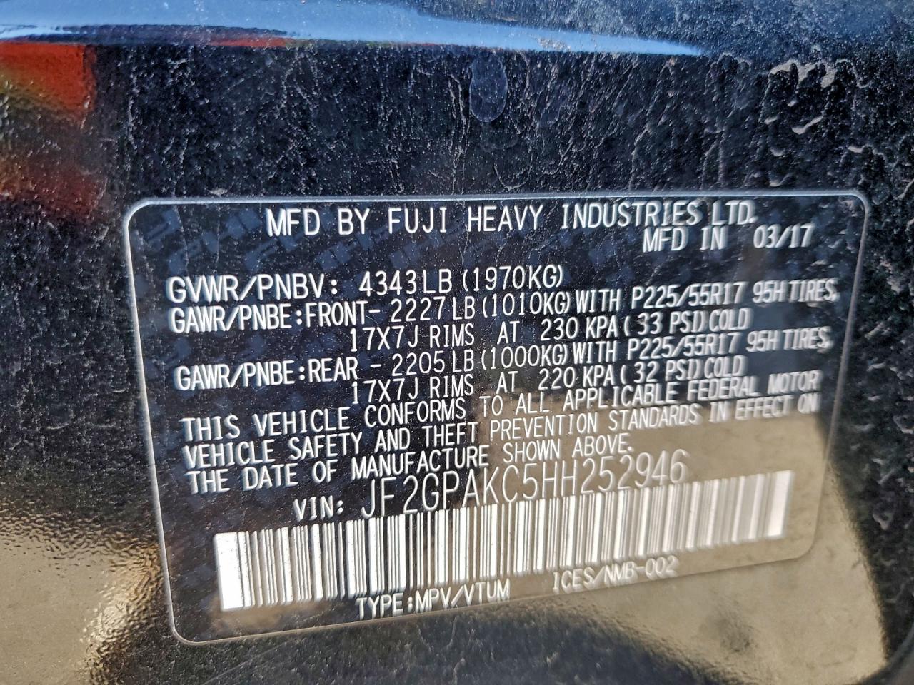 SUBARU CROSSTREK LIMITED