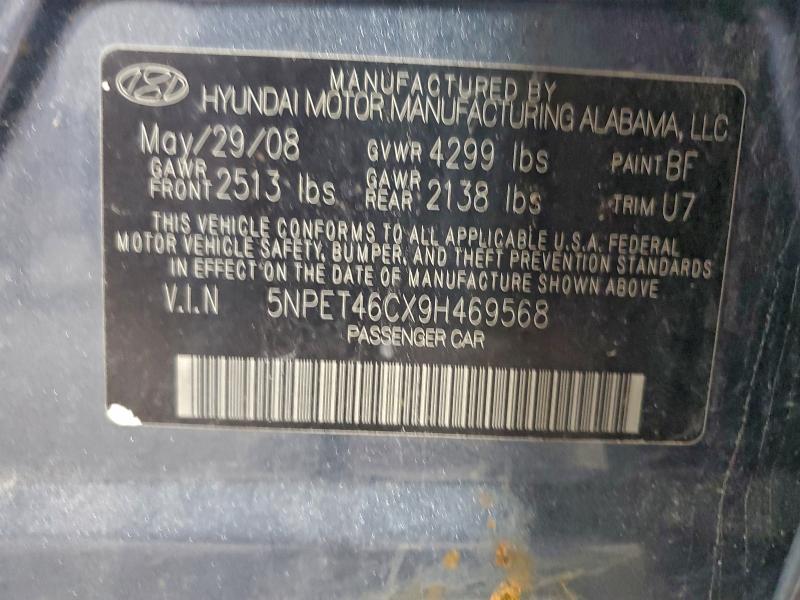 2009 HYUNDAI SONATA GLS #3304571469