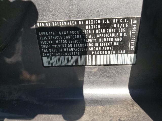 2015 VOLKSWAGEN GOLF - 3VW217AU5FM103949