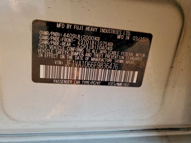 2015 SUBARU WRX PREMIU #3301874462