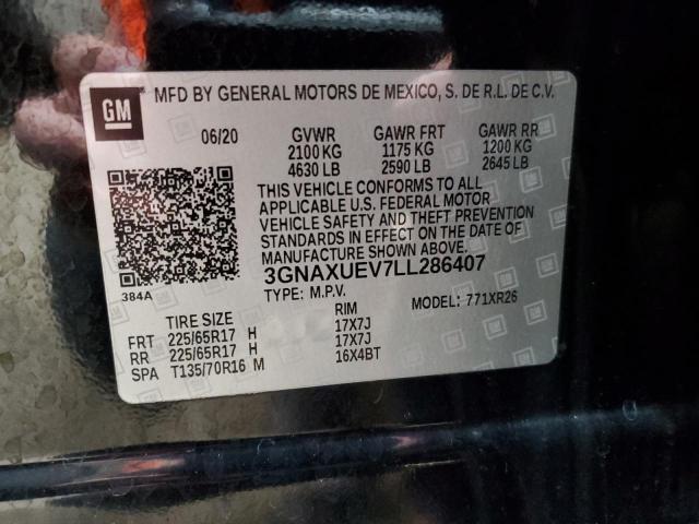 2020 CHEVROLET EQUINOX LT - 3GNAXUEV7LL286407