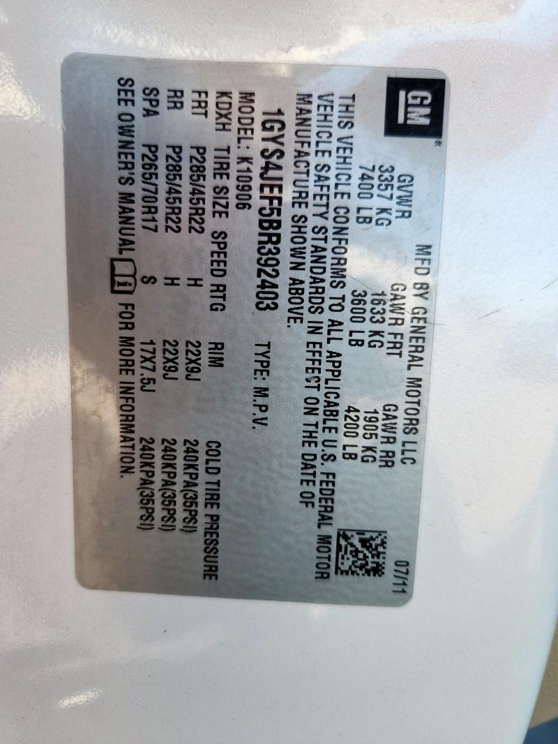 2011 CADILLAC ESCALADE E #3286491154