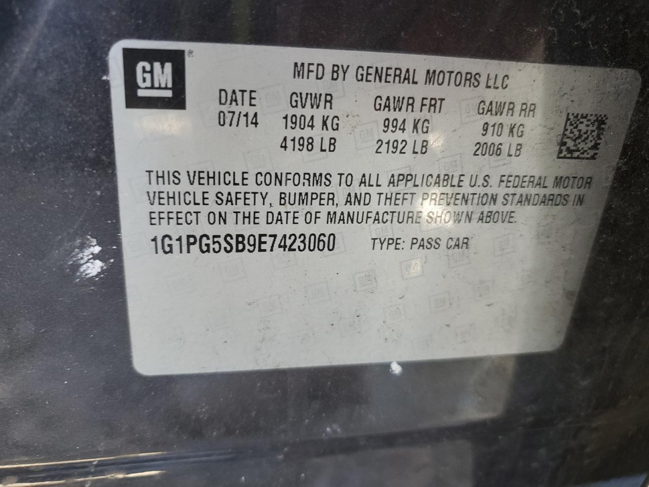 Lot #3311690223 2014 CHEVROLET CRUZE LTZ