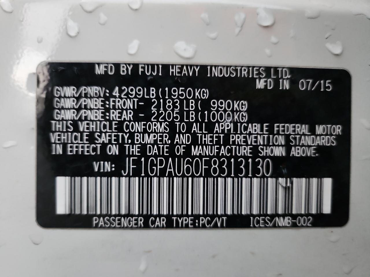 SUBARU IMPREZA SPORT