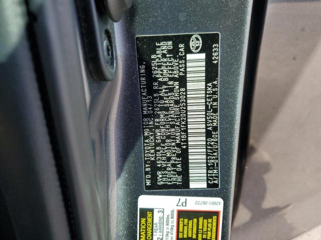 2013 TOYOTA CAMRY L #3302879947