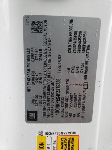 2015 CHEVROLET SILVERADO - 1GCNKPEC4FZ279338