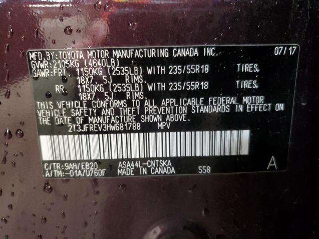 2017 TOYOTA RAV4 SE - 2T3JFREV3HW681788