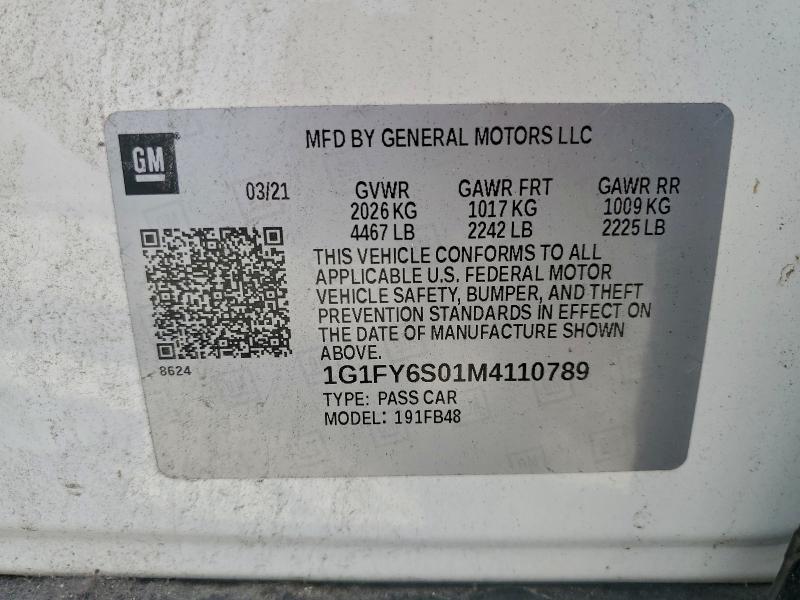 2021 CHEVROLET BOLT EV LT #3305308299
