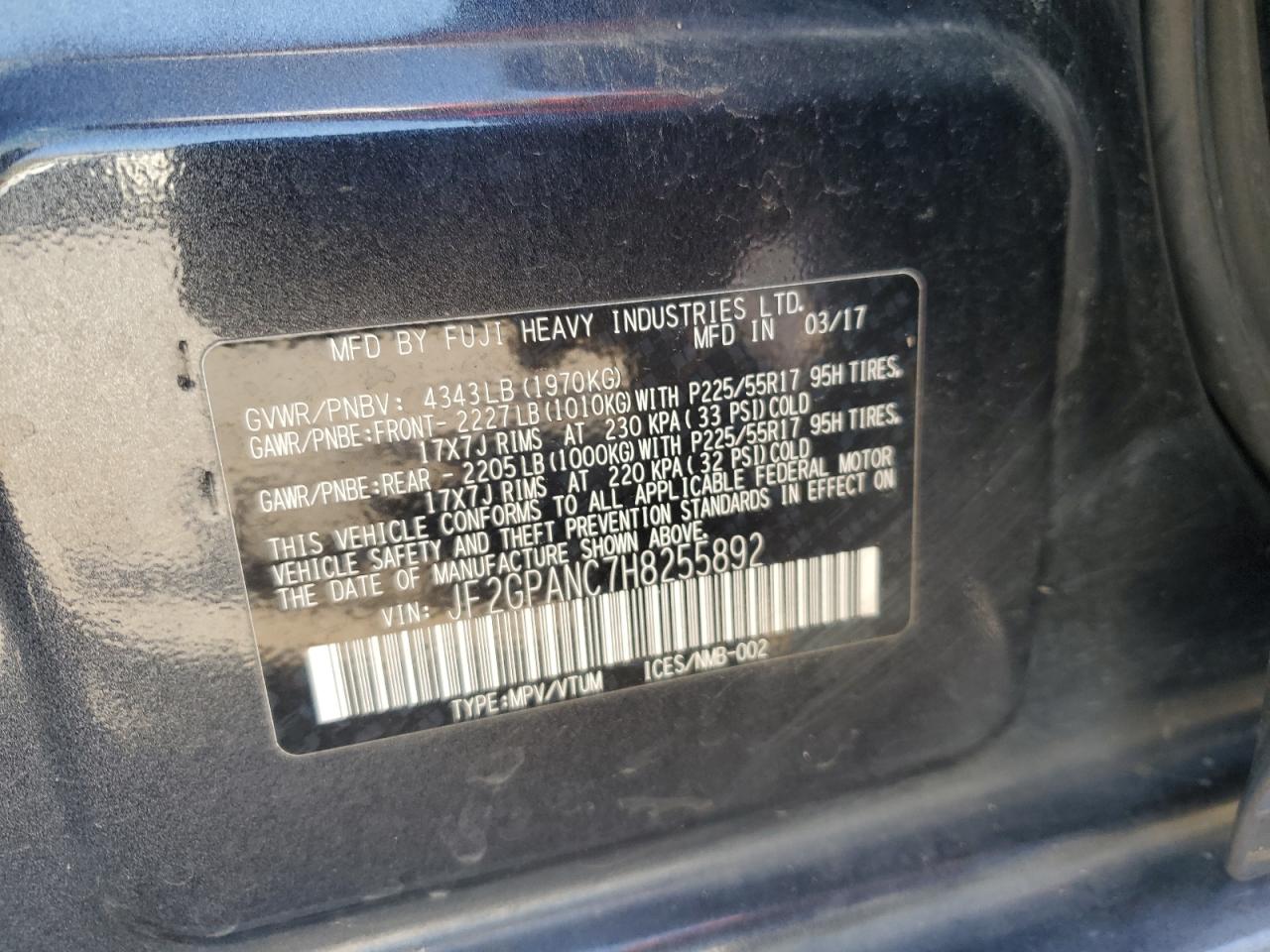 SUBARU CROSSTREK LIMITED