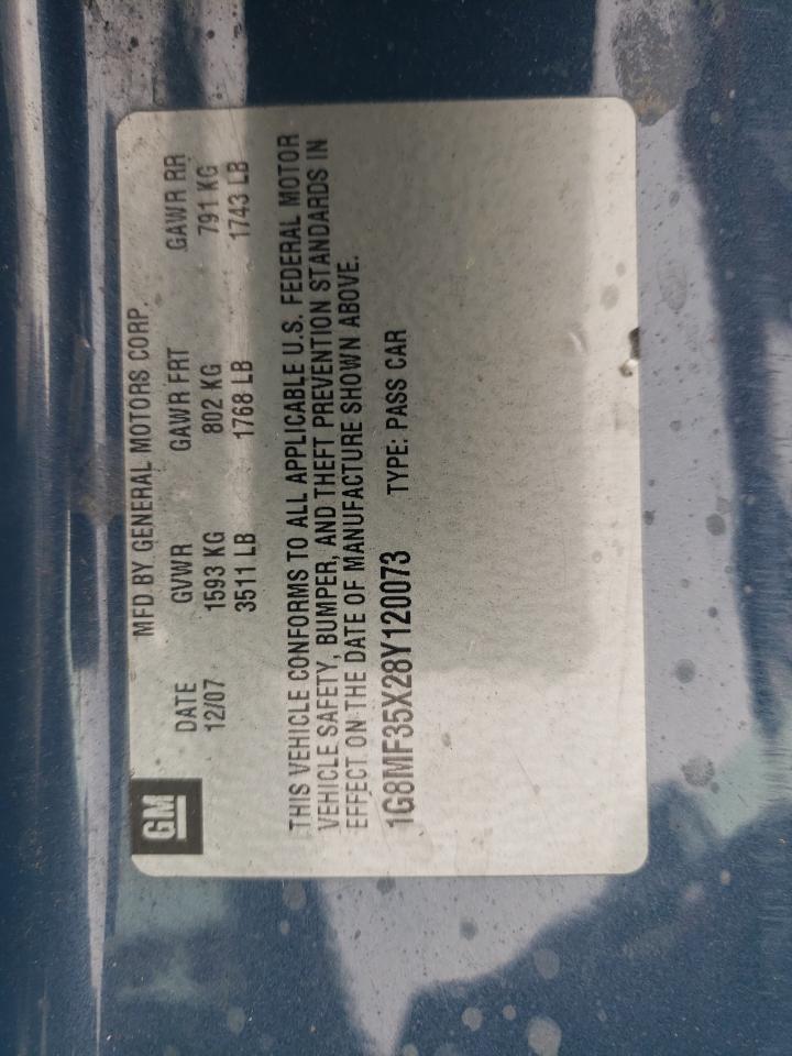 Lot #3298127152 2008 SATURN SKY REDLIN