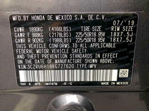 2019 HONDA HR-V SPORT #3296355142