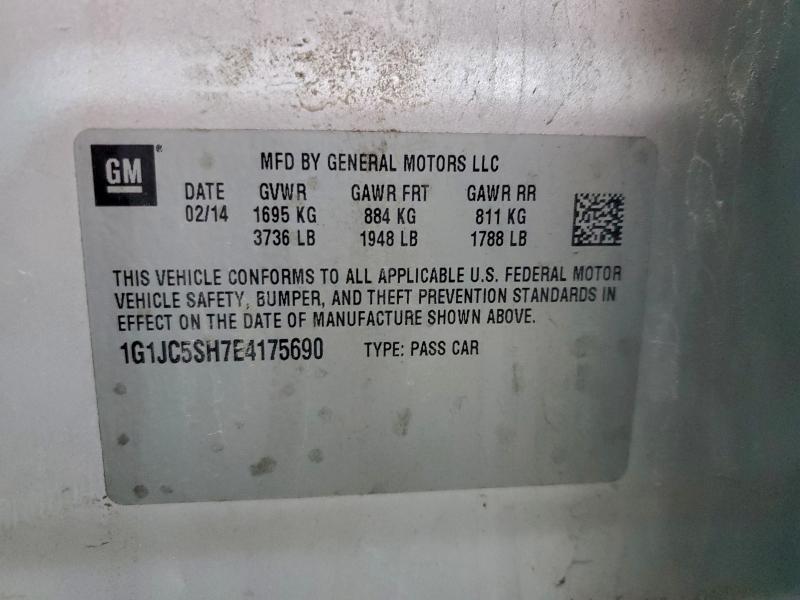 2014 CHEVROLET SONIC LT #3298080140