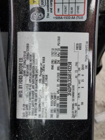 2010 FORD FUSION HYB - 3FADP0L33AR143258