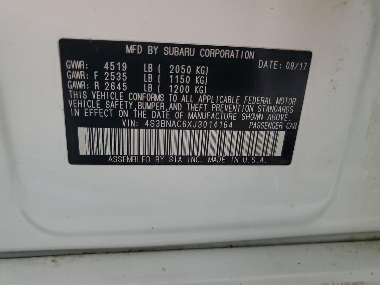 SUBARU LEGACY 2.5I PREMIUM