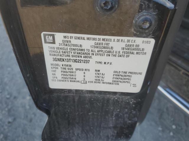 2003 CHEVROLET AVALANCHE #3292763796