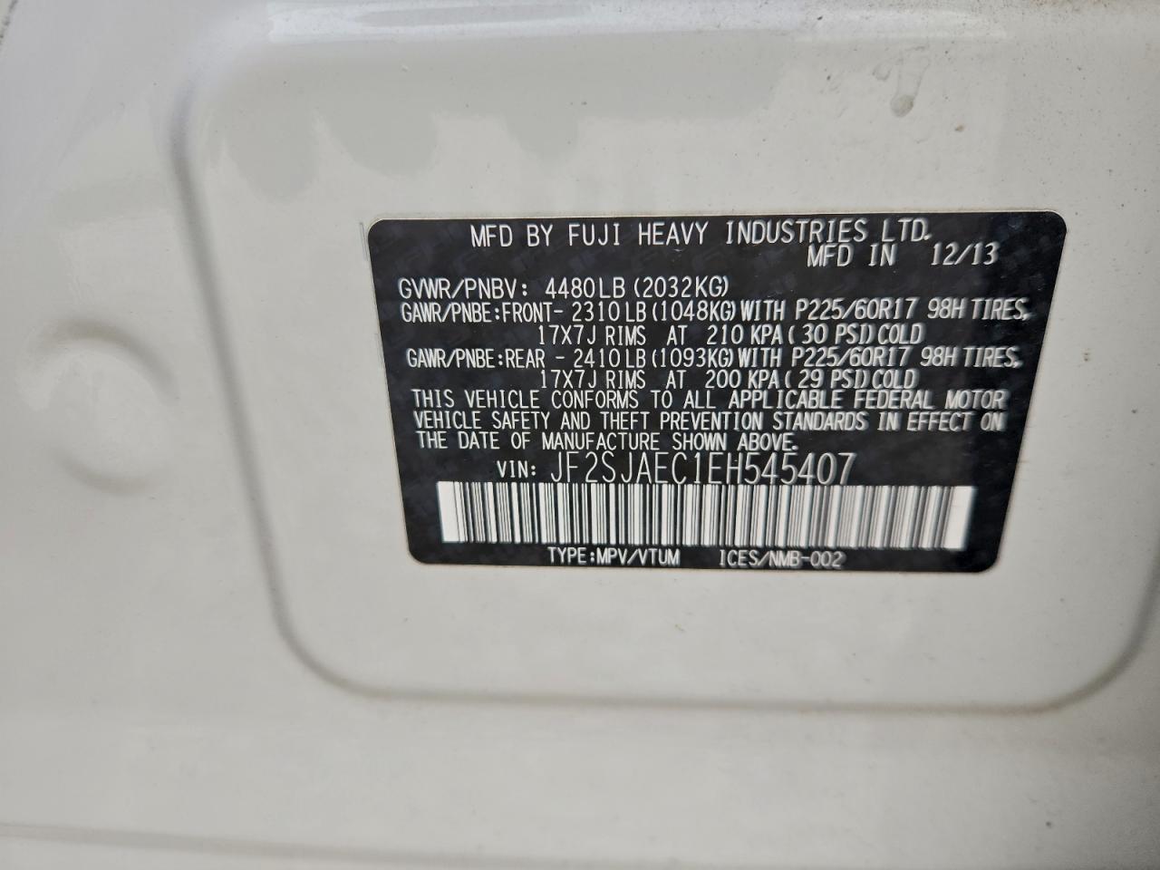 SUBARU FORESTER 2.5I PREMIUM