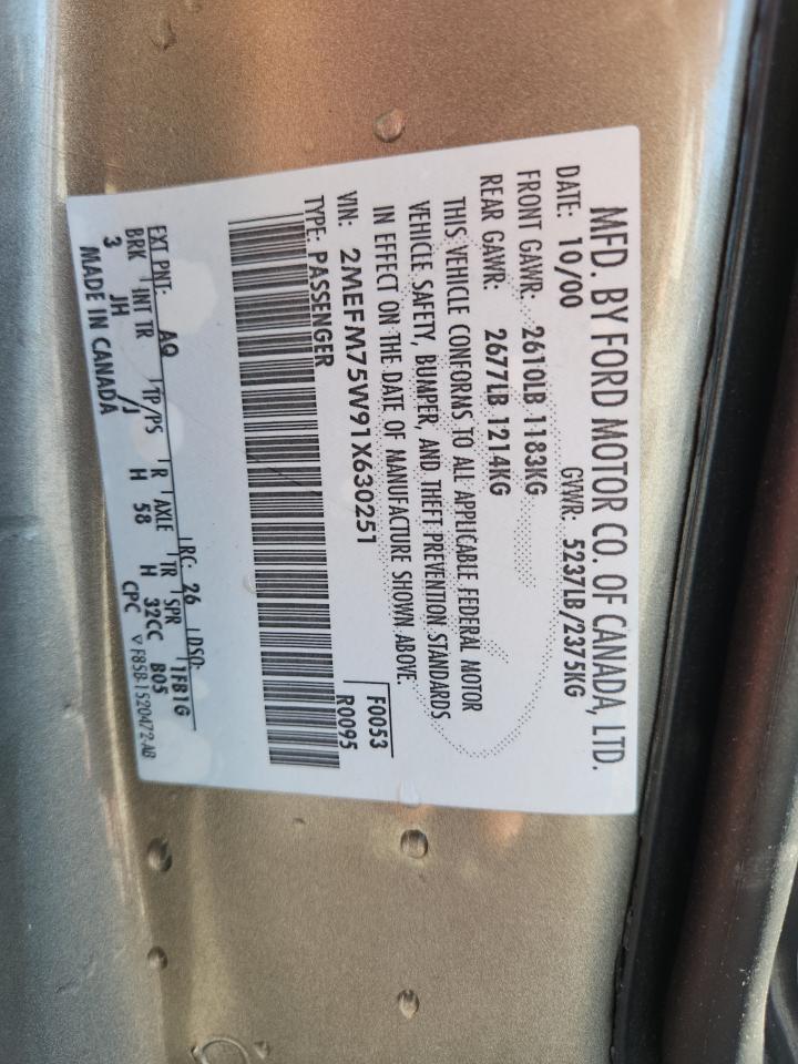 Lot #3280369010 2001 MERCURY GRAND MARQ