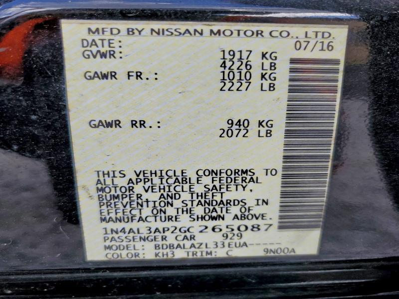 2016 NISSAN ALTIMA 2.5 #3302652040