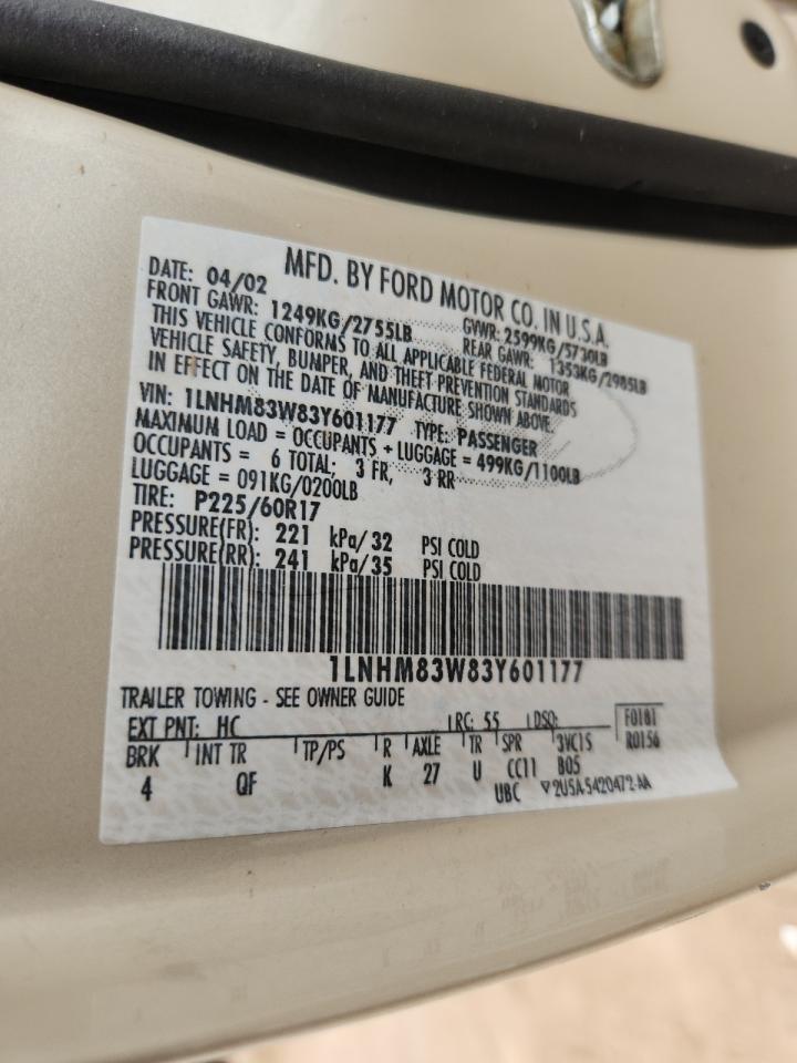 Lot #3290267256 2003 LINCOLN TOWN CAR C