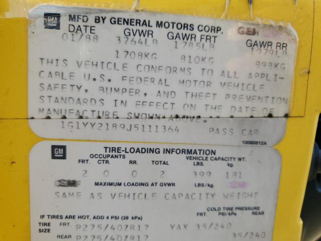 1988 CHEVROLET CORVETTE #3286486147