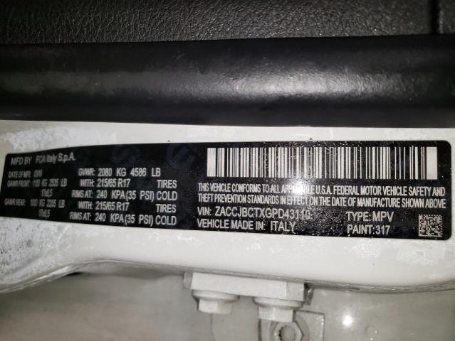 2016 JEEP RENEGADE T #3310549048